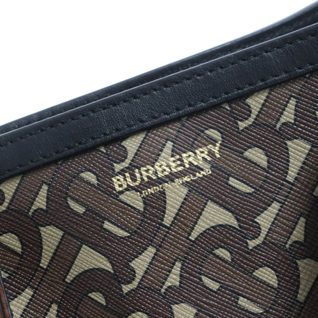 BURBERRY(バーバリー)のBURBERRY バーバリー Monogram Stripe E-canvas レザー モノグラム ストライプ トートバッグ ハンドバッグ ブラウン 8021488 メンズのバッグ(その他)の商品写真