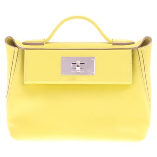 エルメス(Hermes)のHERMES エルメス サック・ヴァンキャトル24/24 ミニ サン シルバー金具 B刻印 ハンドバッグ イエロー(ショルダーバッグ)