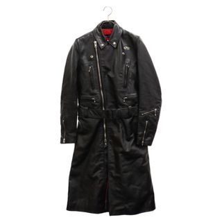 Lewis Leathers ルイスレザー 21AW×COMME des GARCONS LIGHTNING LONG LENGTH 391T コムデギャルソン ライトニング レザーコート ブラック KZ-J011