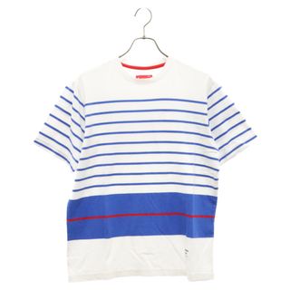 シュプリーム(Supreme)のSUPREME シュプリーム 08SS TEAM STRIPE CREW ボーダー クルーネック半袖Tシャツ ブルー(Tシャツ/カットソー(半袖/袖なし))