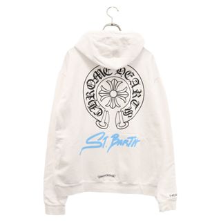 クロムハーツ(Chrome Hearts)のCHROME HEARTS クロムハーツ ST BARTH SWTSHRT PLVR LTD セントバース限定 プリントロゴ プルオーバーパーカー ホワイト(パーカー)