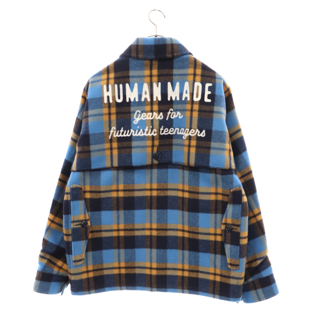 HUMAN MADE(ヒューマンメイド)のHUMAN MADE ヒューマンメイド 19SS HUNTING JACKET ハンティング チェック ジャケット ブルー HM26JK022 メンズのジャケット/アウター(フライトジャケット)の商品写真