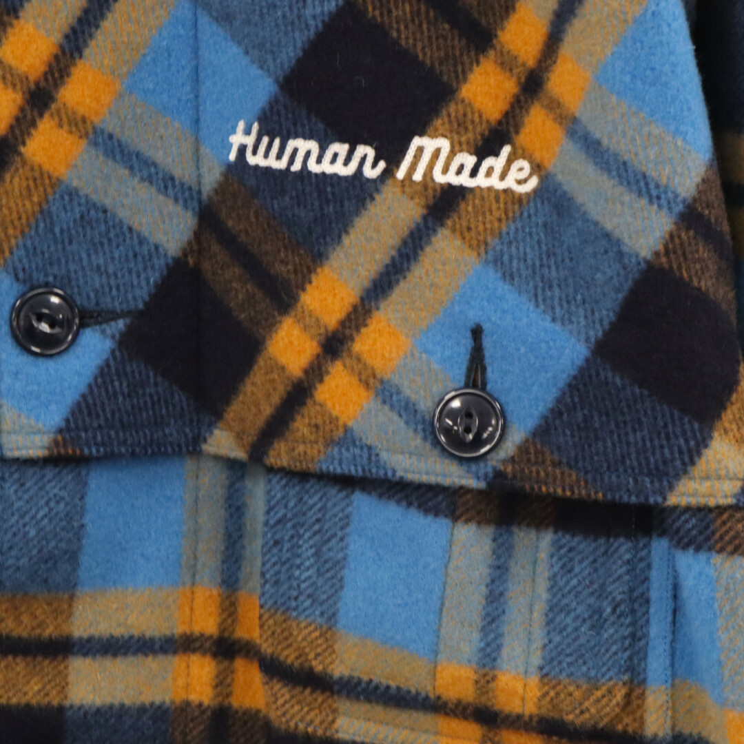 HUMAN MADE(ヒューマンメイド)のHUMAN MADE ヒューマンメイド 19SS HUNTING JACKET ハンティング チェック ジャケット ブルー HM26JK022 メンズのジャケット/アウター(フライトジャケット)の商品写真