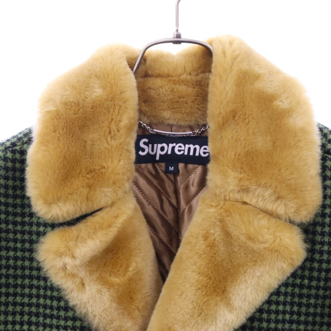 Supreme(シュプリーム)のSUPREME シュプリーム 22AW Fur Collar Car Coat ファーカラーカーコート グリーン/ブラウン メンズのジャケット/アウター(フライトジャケット)の商品写真