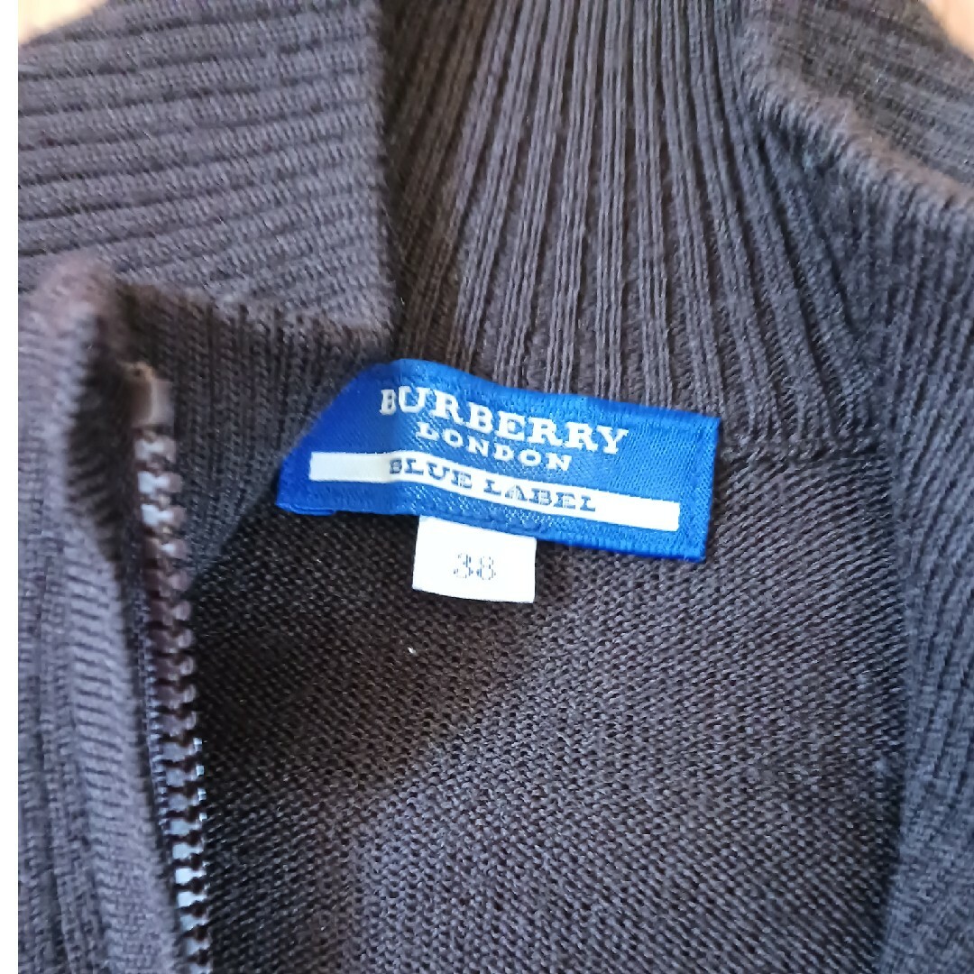 BURBERRY BLUE LABEL(バーバリーブルーレーベル)の超美BURBERRY春先ZIPセータージャケット レディースのトップス(ニット/セーター)の商品写真