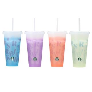 スターバックス(Starbucks)のミステリーカラーチェンジングリユーザブルコールドカップ710ml(タンブラー)