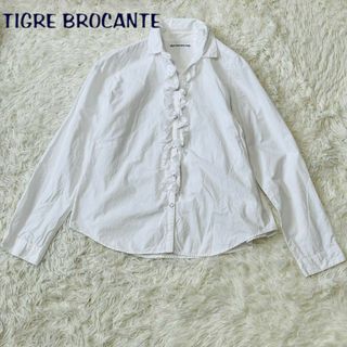 ティグルブロカンテ(TIGRE BROCANTE)のTIGRE ティグルブロカンテ　フリル　白シャツ　シャツ(シャツ/ブラウス(長袖/七分))