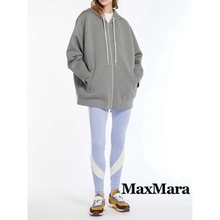 ウィークエンドマックスマーラ(Weekend Max Mara)のマックスマーラ ジャージー素材 オーバーサイズパーカー グレー(パーカー)