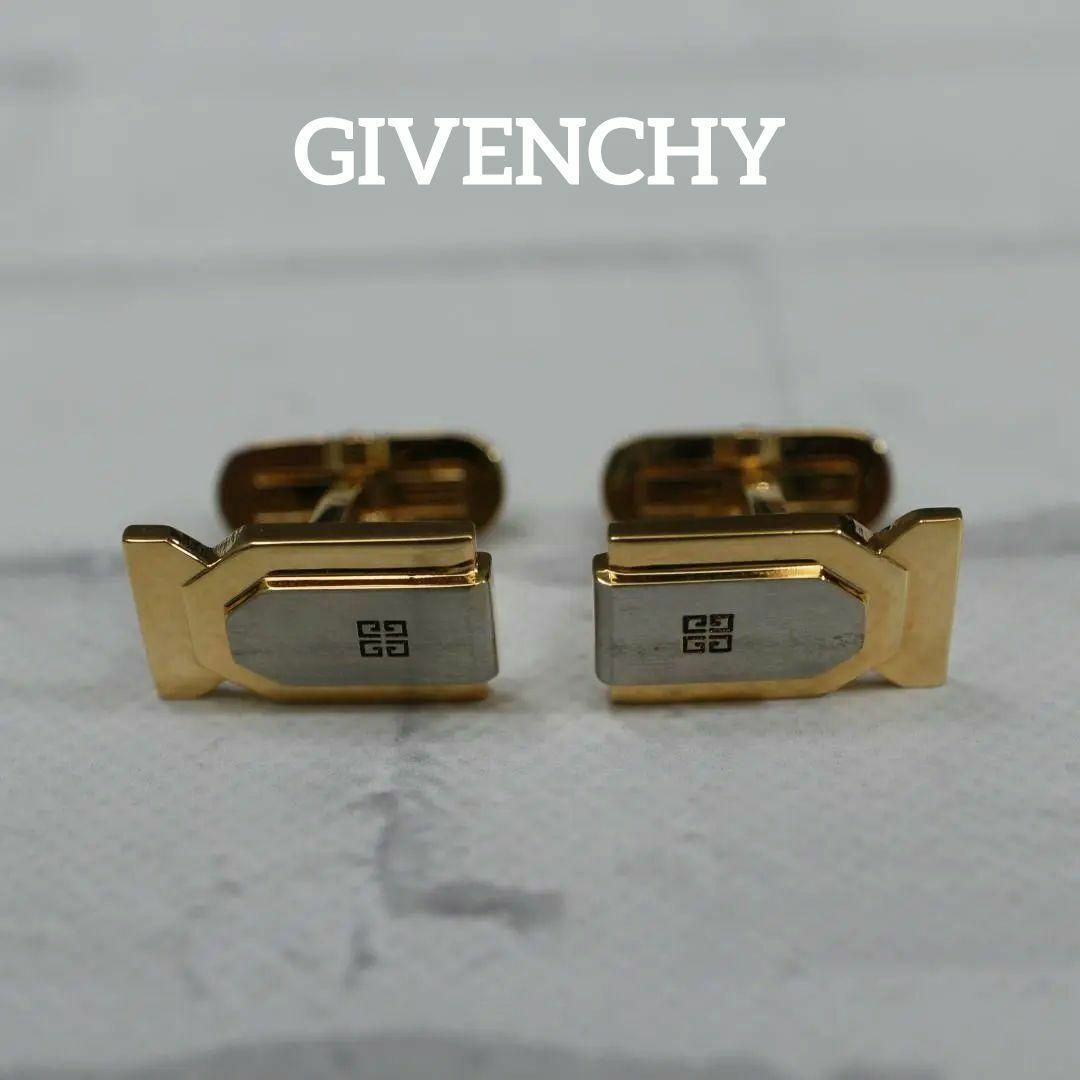 GIVENCHY(ジバンシィ)の【匿名配送】ジバンシー カフス ゴールド ロゴ シンプル 4 メンズのファッション小物(カフリンクス)の商品写真