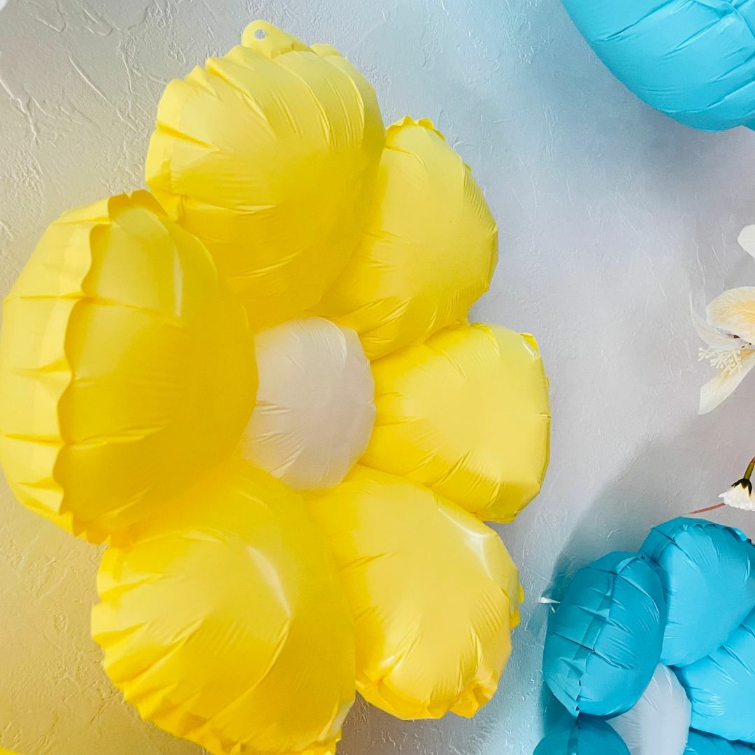 パーティー 風船 6枚セット デイジーフラワー 花バルーン 飾り 誕生日 記念日 ハンドメイドのパーティー(その他)の商品写真