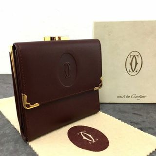 カルティエ(Cartier)の極美品 Cartier コンパクトウォレット ボルドー 207(財布)