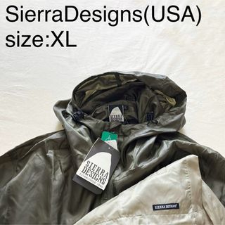 シェラデザイン(SIERRA DESIGNS)のSierraDesigns(USA)リップストップパッカブルパーカ　オリーブ(マウンテンパーカー)