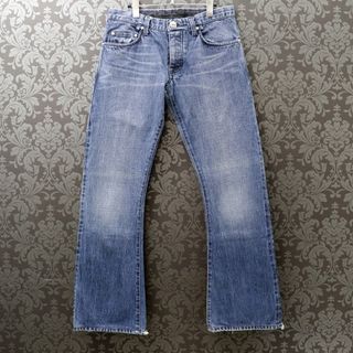 クロムハーツ(Chrome Hearts)のクロムハーツ【CHROMEHEARTS】デニムパンツ/クロスボールボタン/ブーツカット/インディコ/31インチ【中古】111786(スラックス/スーツパンツ)