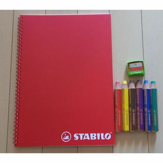 STABILO スケッチブック新品 多機能色鉛筆 ウッディ3in1 6色 セット(色鉛筆)