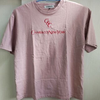 チャリアンドコー(CHARI&CO)のCHARI&CO Tシャツ　XL 美品　ピンク　チャリアンドコー(Tシャツ/カットソー(半袖/袖なし))