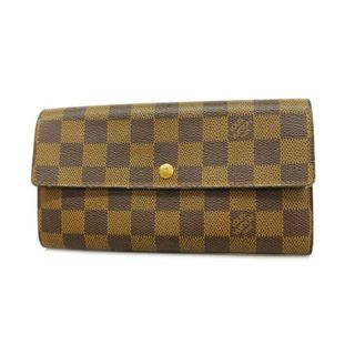 ルイヴィトン(LOUIS VUITTON)の【4ge5033】ルイヴィトン 長財布/ダミエ/ポルトフォイユサラ/N61734/エベヌ【中古】メンズ/レディース/ユニセックス(財布)