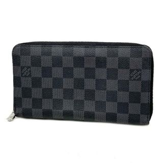 ルイヴィトン(LOUIS VUITTON)の【4ge5047】ルイヴィトン 長財布/ダミエ・グラフィット/ジッピーオーガナイザーNM/N60111/ブラック/グレー【中古】メンズ(財布)