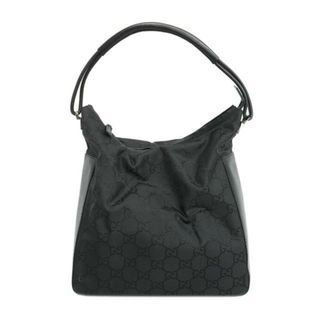 グッチ(Gucci)の★SALE 【4ge5070】グッチ ショルダーバッグ/GGナイロン/001 3770/ナイロン/レザー/ブラック/シルバー金具 【中古】 レディース(ショルダーバッグ)