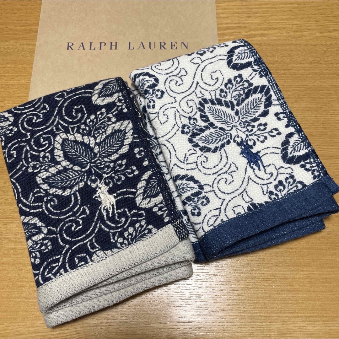 Ralph Lauren(ラルフローレン)の新品未使用　ラルフローレン　ウォッシュタオル　2枚　和柄 インテリア/住まい/日用品の日用品/生活雑貨/旅行(タオル/バス用品)の商品写真