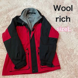 ウールリッチ(WOOLRICH)のウールリッチ　アシックス　防寒　マウンテンパーカー　ライナー　レッド　メンズL(マウンテンパーカー)