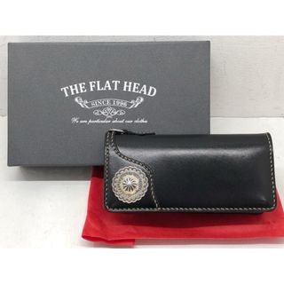 THE FLAT HEAD - THE FLAT HEAD(ザ フラットヘッド) コンチョ コードバン ロングウォレット 長財布 / FH-WL003C ブラック 【B0392-007】