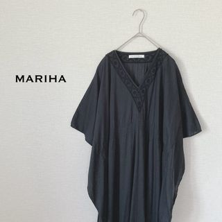 マリハ(MARIHA)のマリハ　草原の光のカフタン　刺繍ロングワンピース　コットン100% インド製(ロングワンピース/マキシワンピース)