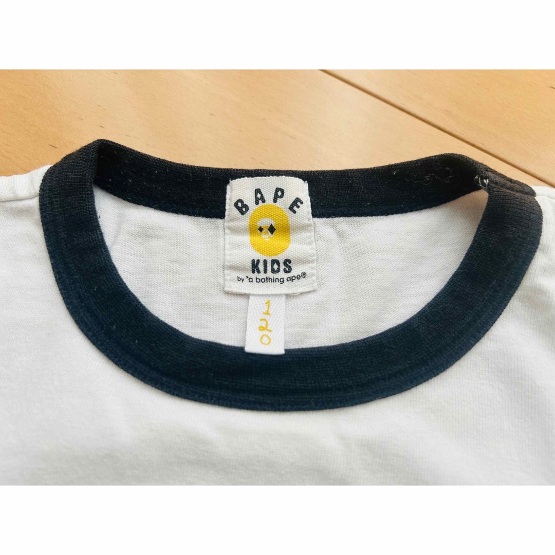 ★激レア！アベイシングエイプ BAPE Tシャツ 120cm  KIDS 半袖 キッズ/ベビー/マタニティのキッズ服男の子用(90cm~)(Tシャツ/カットソー)の商品写真