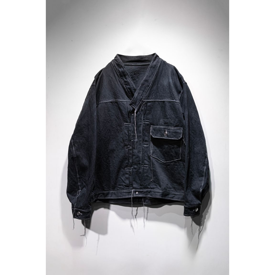 Japanese Neck Denim Jacket メンズのジャケット/アウター(Gジャン/デニムジャケット)の商品写真