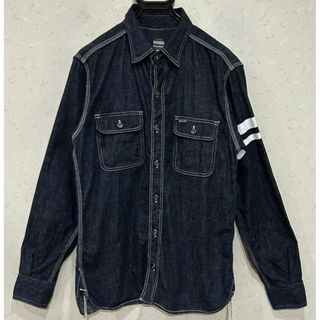 モモタロウジーンズ(MOMOTARO JEANS)の＊桃太郎ジーンズ 出陣 濃紺 デニムワークシャツ トップス 40(シャツ)