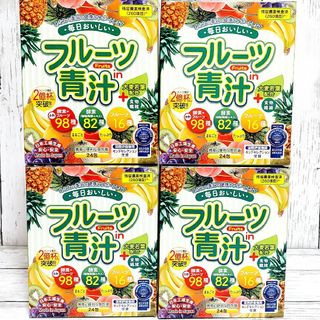 ジャパンギャルズ(JAPAN GALS)のフルーツIN青汁　96包　4箱　大麦若葉　フルーツ　酵素(青汁/ケール加工食品)