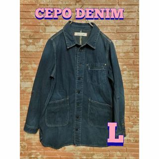 セポ(CEPO)のCEPO DENIM  セポ 長袖 デニムジャケット インディゴ Lサイズ(Gジャン/デニムジャケット)