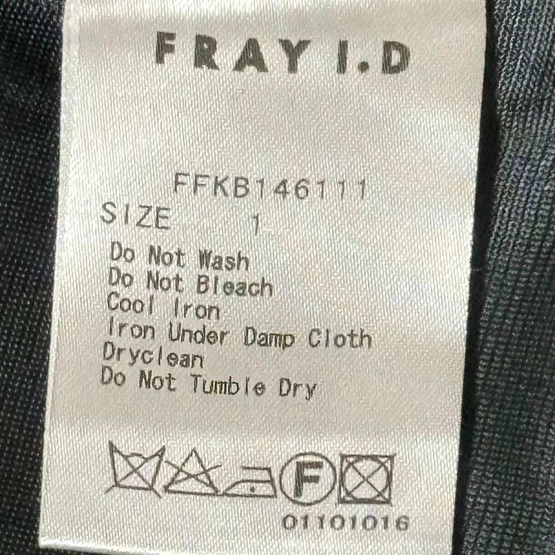 FRAY I.D(フレイアイディー)のFRAY I.D フレイアイディー　ミニ　ワンピース　チャコール　グレー　長袖 レディースのワンピース(ミニワンピース)の商品写真