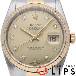 ロレックス(ROLEX)のロレックス デイトジャスト メンズ時計 10Pダイヤ Datejust Mens 16233G(L) K18YG/SS メンズ時計 シャンパンカラー 仕上げ済 1989年 美品 【中古】(その他)