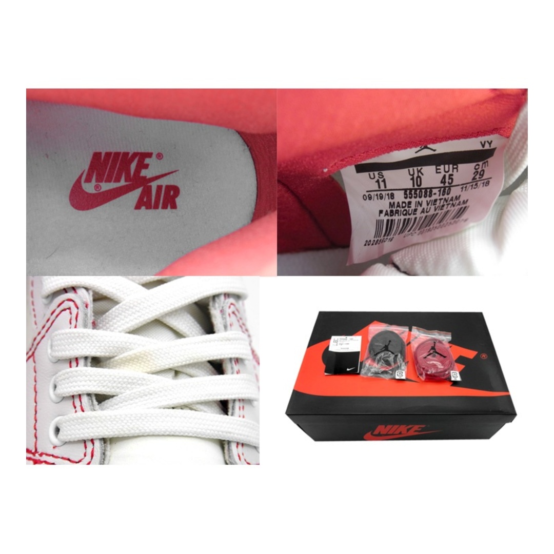 NIKE(ナイキ)のナイキ NIKE ■ 【 AIR JORDAN 1 RETRO HIGH OG Sail University Red 555088 160 】 エア ジョーダン 1 レトロ ハイ ファンロム スニーカー s2796 メンズの靴/シューズ(スニーカー)の商品写真