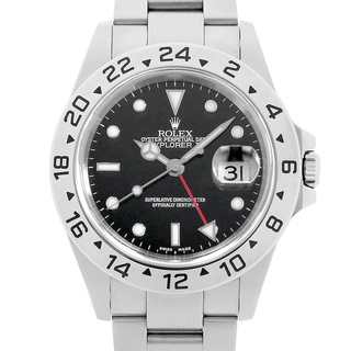 ロレックス(ROLEX)のロレックス エクスプローラーII 16570 ブラック P番 メンズ 中古 腕時計(腕時計(アナログ))