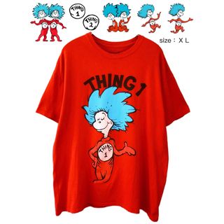 Thing１　シング・ワン　Tシャツ　XL　赤　USA古着(Tシャツ/カットソー(半袖/袖なし))