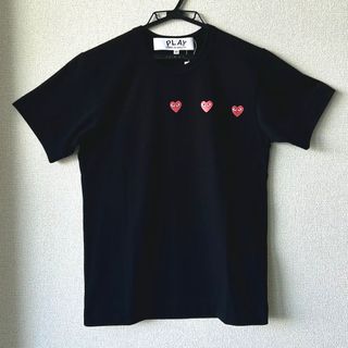 コムデギャルソン(COMME des GARCONS)の【新品】PLAY新作☆ Multi Red Heart T-Shirt XXS(Tシャツ(半袖/袖なし))