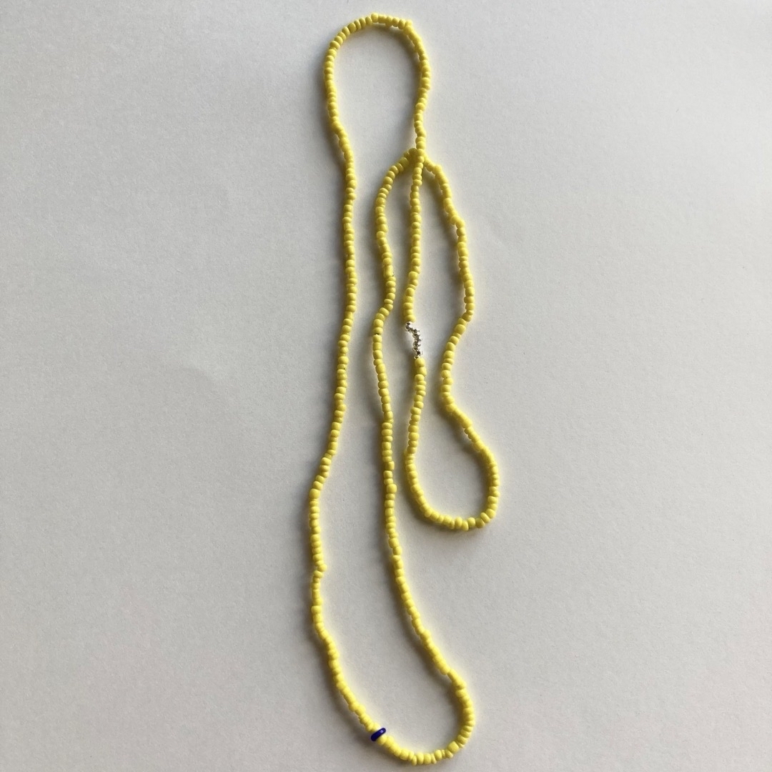 yellow ネックレス ハンドメイドのアクセサリー(ネックレス)の商品写真