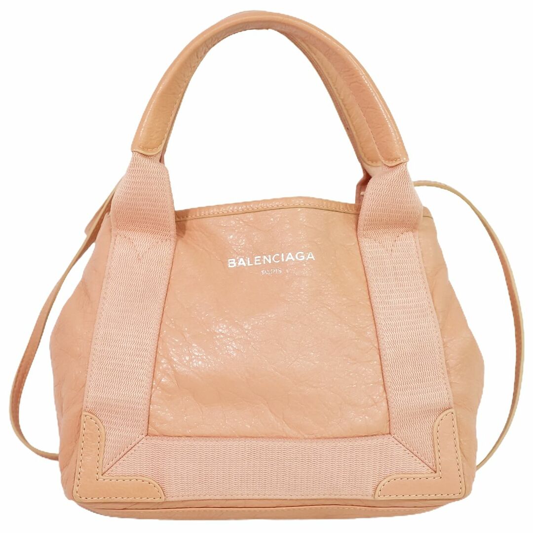 BALENCIAGA BAG(バレンシアガバッグ)の本物 バレンシアガ BALENCIAGA ネイビー カバス XS 2WAY ショルダーバッグ トートバッグ ポシェット レザー ピンク 390346 バッグ 中古 レディースのバッグ(ショルダーバッグ)の商品写真