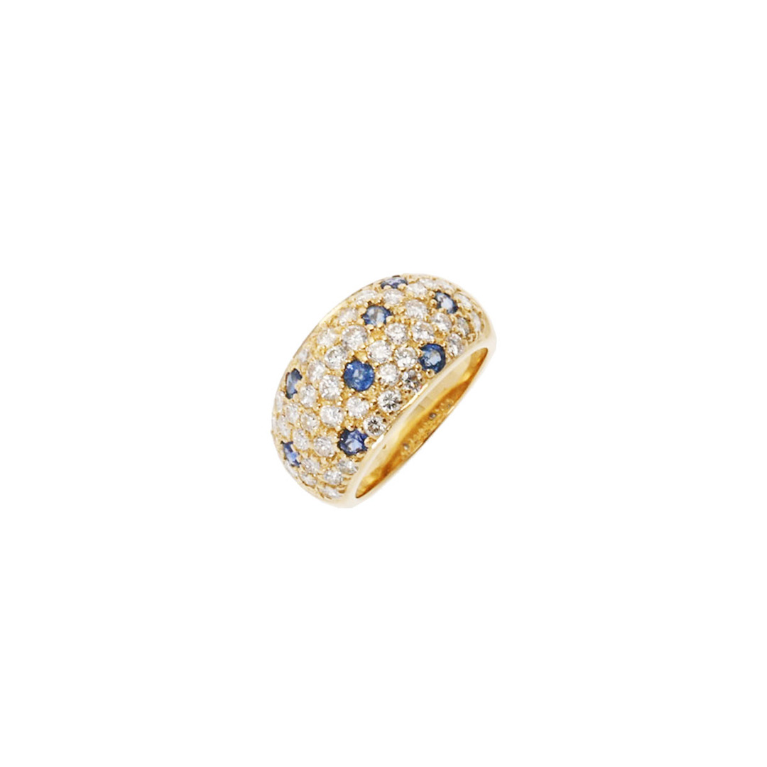 その他  ダイヤ1.44ct サファイア0.73ct #9.5 パヴェダイ レディースのアクセサリー(リング(指輪))の商品写真