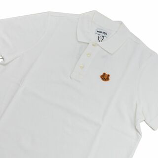 ケンゾー(KENZO)の【新品】KENZO メンズ ポロシャツ Lサイズ 5PO001 ホワイト系(ポロシャツ)