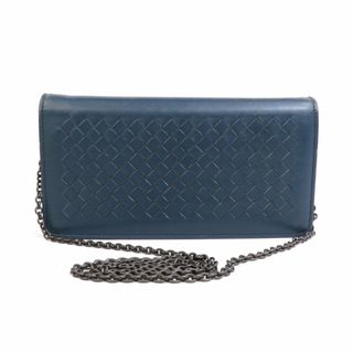 ボッテガヴェネタ(Bottega Veneta)のボッテガヴェネタ BOTTEGAVENETA ウォレットチェーン イントレチャート レザー/メタル ネイビーブルー レディース 送料無料【中古】 e58428g(ウォレットチェーン)