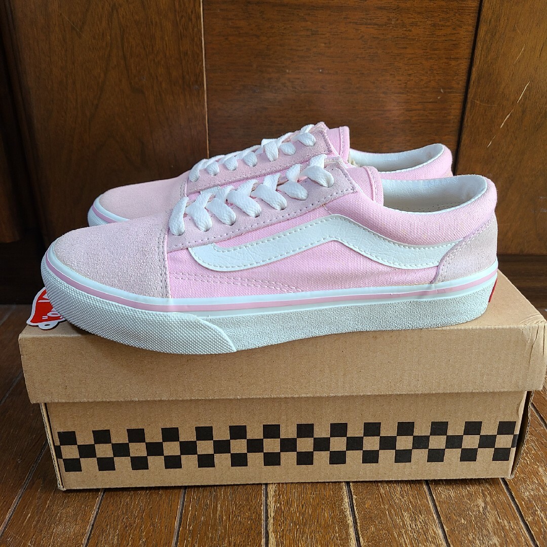 【美品】 VANS バンズ オールドスクール 23cm ピンク スエード レディースの靴/シューズ(スニーカー)の商品写真