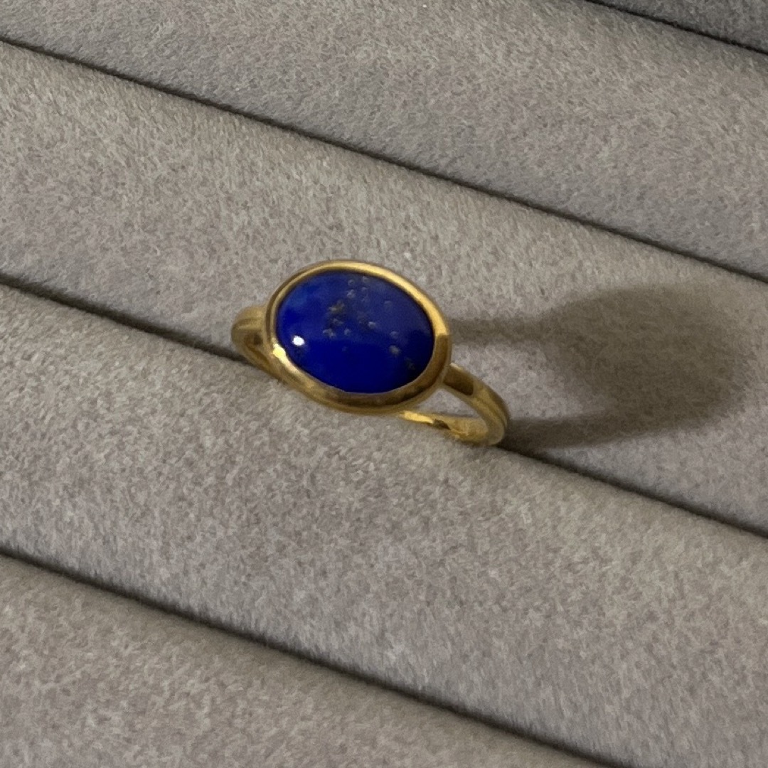ラピスラズリ　k18リング レディースのアクセサリー(リング(指輪))の商品写真