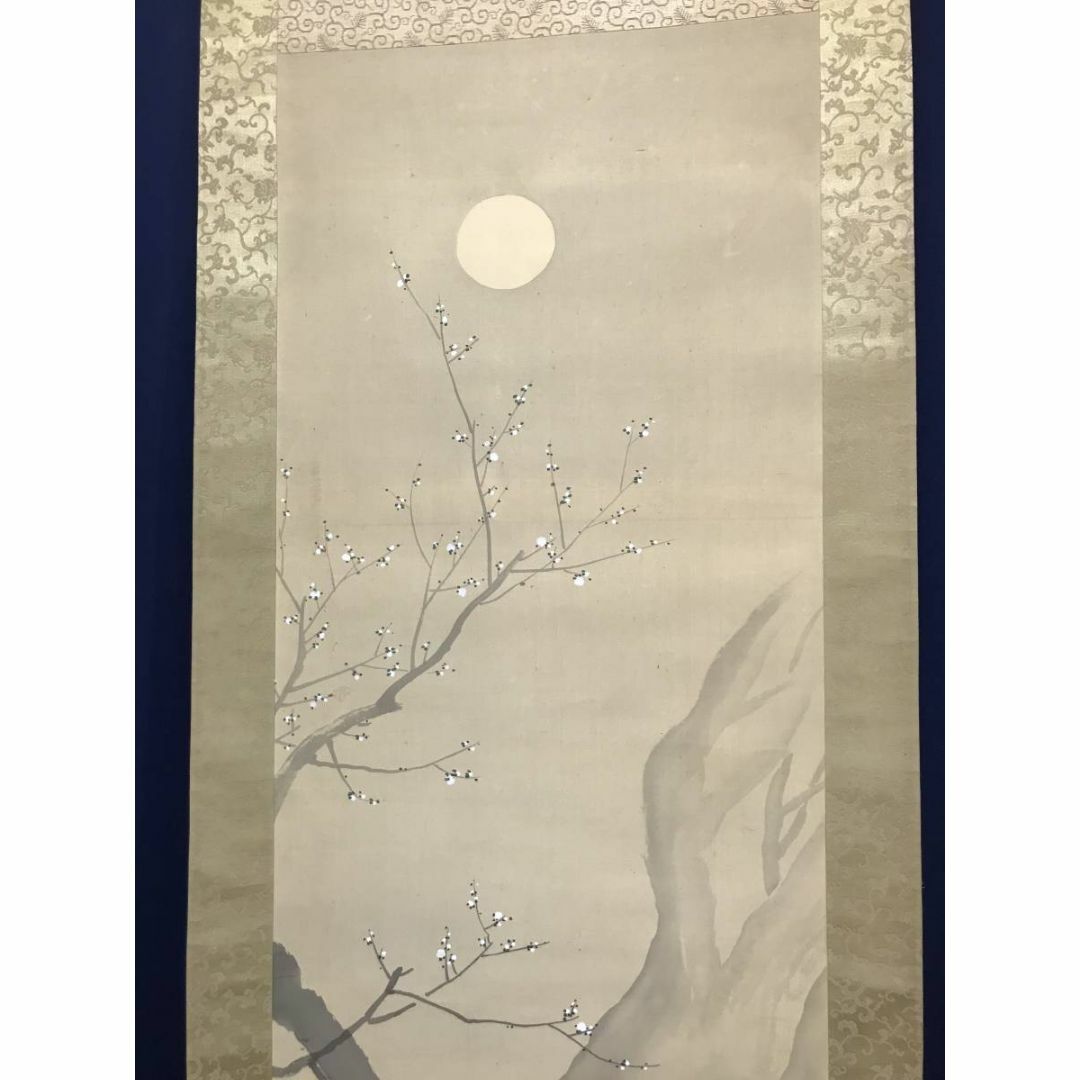 作者不詳/菅原道真公幼少期図/梅花図/人物図/掛軸☆宝船☆AC-329 作者不詳/菅原道真公幼少期図/梅花図/人物図/掛軸☆宝船☆AC-329