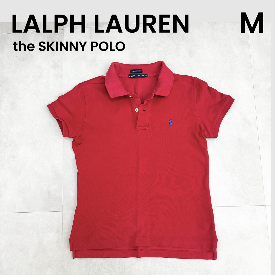 POLO RALPH LAUREN(ポロラルフローレン)の【LALPH LAUREN】M 赤 ポロ ラルフローレン ポロシャツ レディースのトップス(ポロシャツ)の商品写真