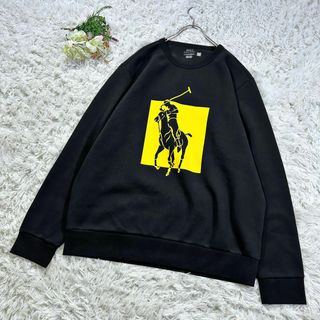 ポロラルフローレン(POLO RALPH LAUREN)の極美品 入手困難★ポロラルフローレン スウェット ビッグポニー XL 黒 新作(スウェット)