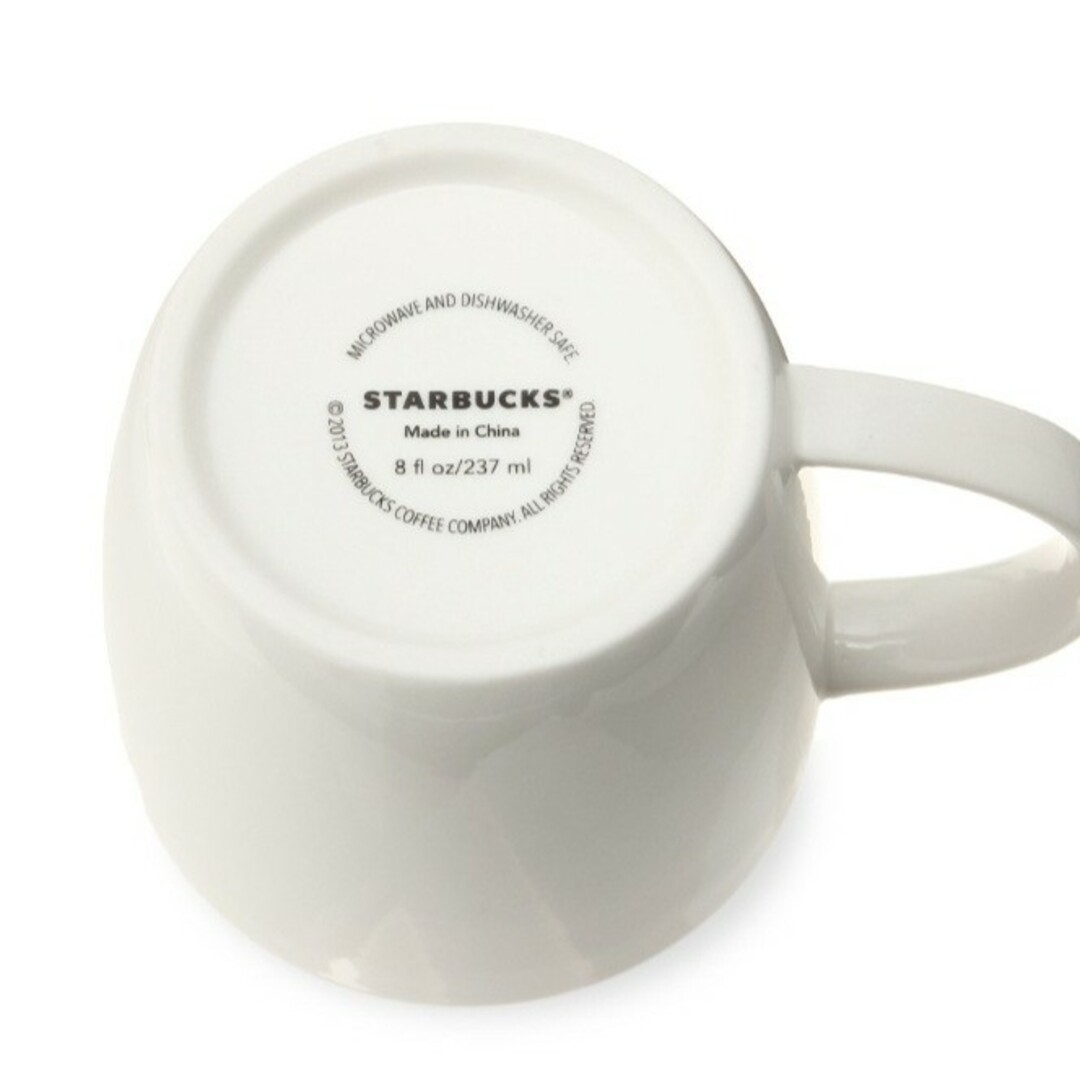 Starbucks(スターバックス)の新品未使用❗スターバックス　マグカップS　ホワイト　ペア　ギフトバッグ付き インテリア/住まい/日用品のキッチン/食器(グラス/カップ)の商品写真