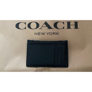 新品　COACH コーチ　小銭入れ財布　カードケース ブラック　黒色