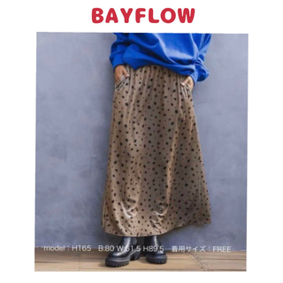 ベイフロー(BAYFLOW)のused ベイフロー　ベロアプリントスカート(ロングスカート)